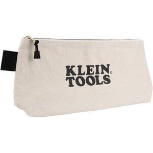 Tools Zipper Bag, Canvas Tool Pouch with Heavy Duty Brass Zipper Close